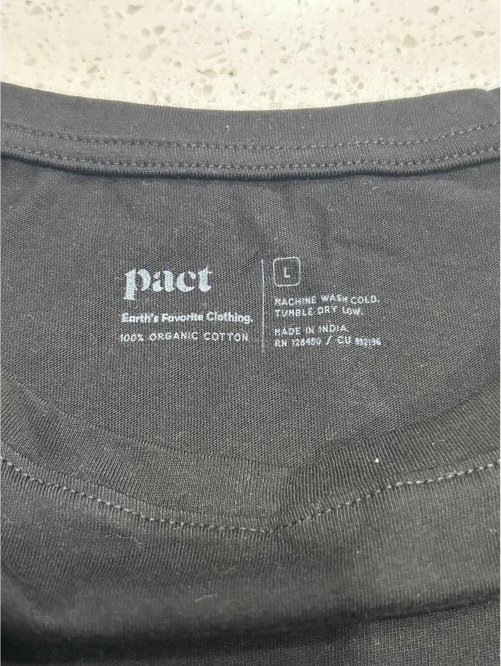 Pact Organic Cotton Black Maternity Ruched Tank Top NWT Large - Picture 7 of 9